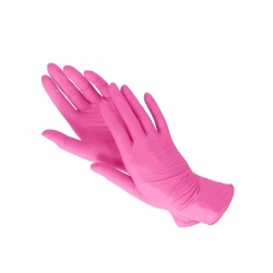 Перчатки нитриловые неопудренные "Розовые" XS (100шт/уп) (10 упак/кор)